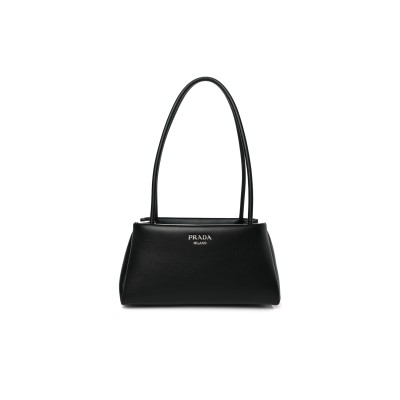 PRADA NAPPA SHOULDER BAG BLACK 1BA368 (25*13.5*13cm)